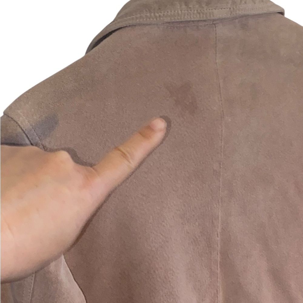 Vintage y2k Monterrey Bay dusty pink button up suede leather Blazer jacket Fall - Picture 15 of 16